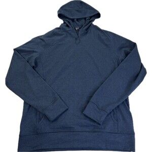 Public Rec Politan Hoodie Men Small Blue Pockets Sweater Stretch Performance Gym
